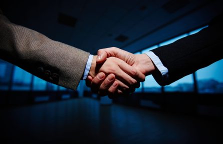 Handshake of business partners